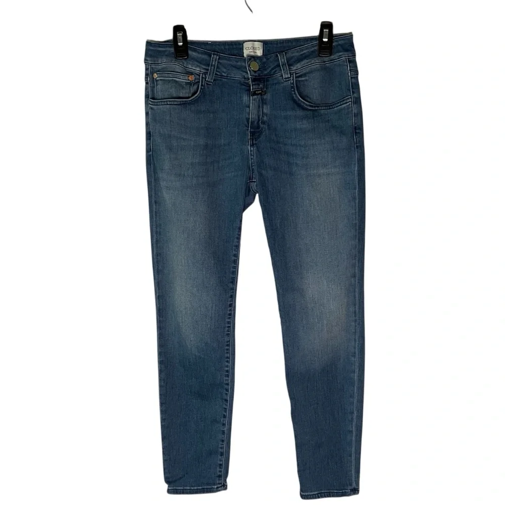 Closed Baker Slim Straight Jeans 29 Candiani Italian Denim Mid Wash Blue - Picture 5 of 16